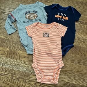 Daddy's Little onesie bodysuit bundle, size 3-6 month (set of 3)